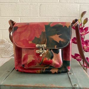 PATRICIA NASH MULTISPRING LEATHER CROSSBODY BAG EUC.